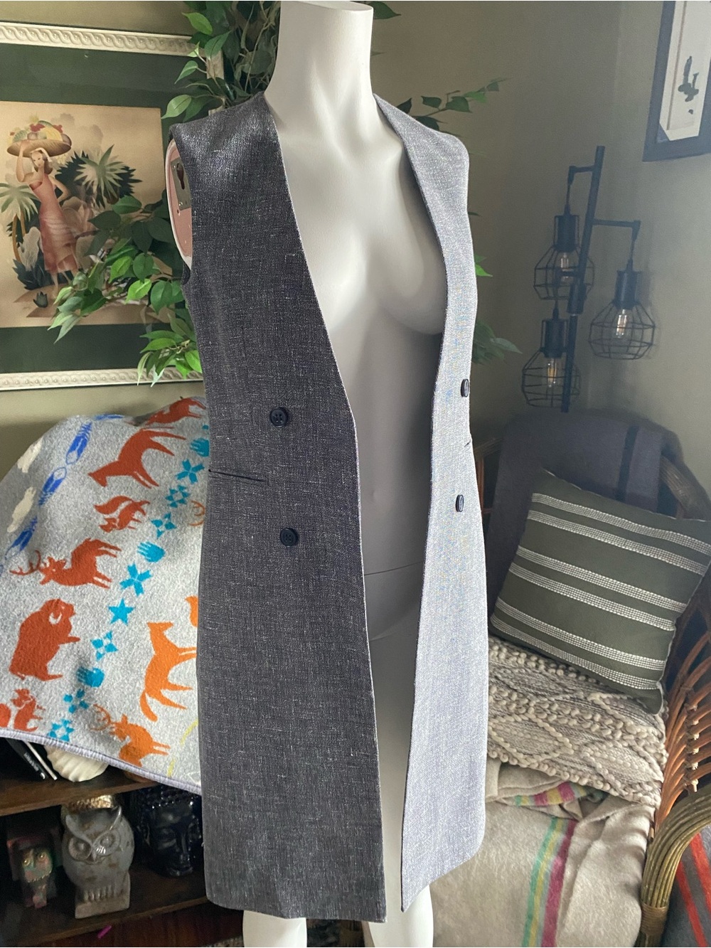 Theory Vest Wool/Linen New